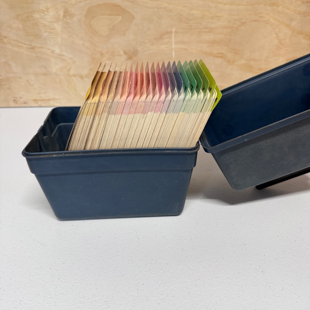 Vintage Fix-It-Fast Reference Card File Blue Home Repair Guide Case - Picture 3 of 6